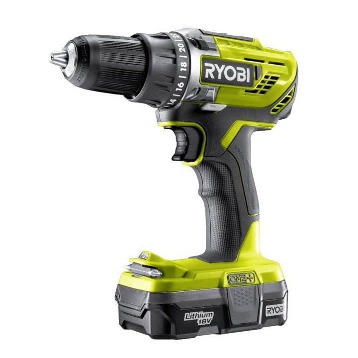 Perceuse Visseuse sans fil 18V RYOBI One+ R18DD3-220SA59 - 2 batteries