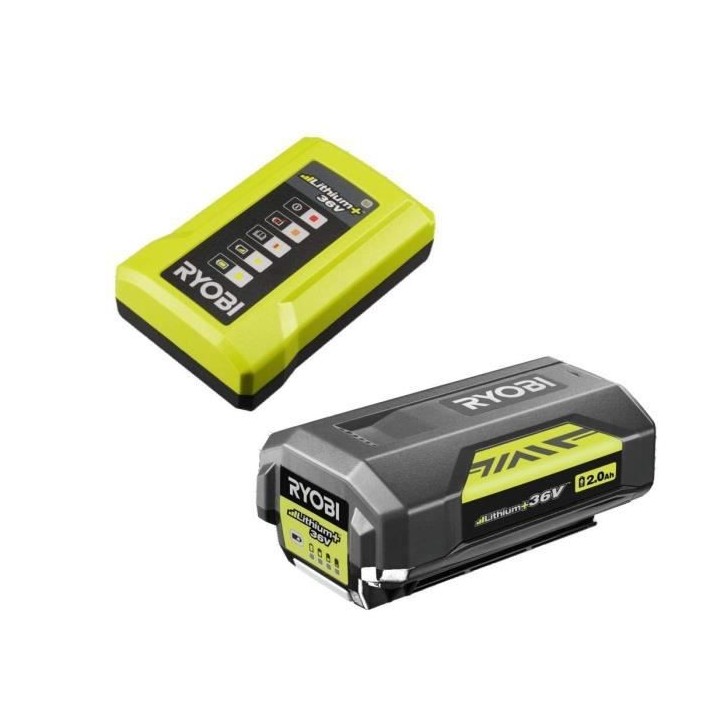 1 batterie lithium+ 36V - 2,0 Ah et 1 chargeur standard 1,7 A RYOBI MA