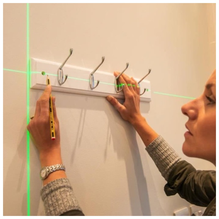 Laser croix vert - portée 15 m - précision +/- 0,5 mm - Livré avec