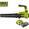 Souffleur RYOBI 36V Max Power - 1 batterie LithiumPlus 36V 4.0Ah - 1 chargeur rapide 6.0Ah - RY36BLA-140