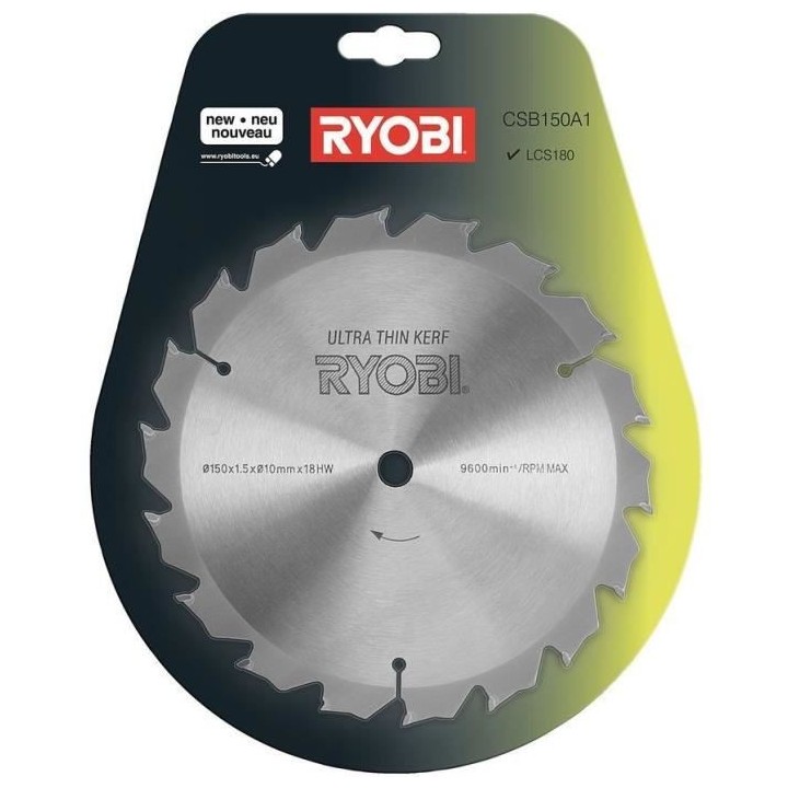 RYOBI CSB150A1 - Lame ULTRA FINE 150 mm - 18 dents - alésage 10 mm