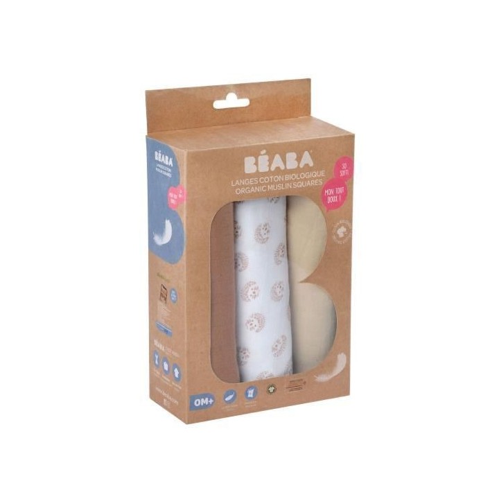 BEABA, Boite 3 Langes - HERISSON