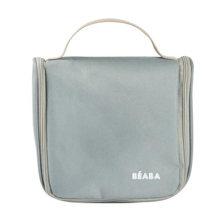 BEABA, Trousse de toilette bébé, nomade, 9 accessoires, vert sauge