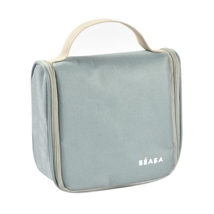 BEABA, Trousse de toilette bébé, nomade, 9 accessoires, vert sauge