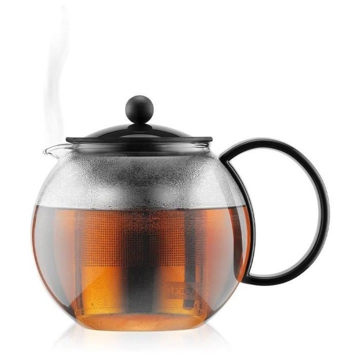 ASSAM - Théiere a piston BODUM , couvercle plastique, filtre en inox,