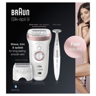 Braun Silk-épil 9 Épilateur Électrique Femme, Une Épilation Longu