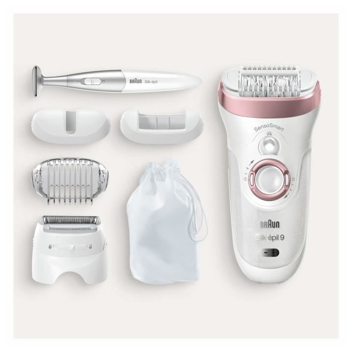 Braun Silk-épil 9 Épilateur Électrique Femme, Une Épilation Longu