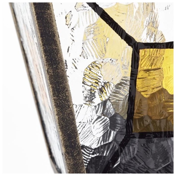 JANEL Lampadaire extérieur, noir dore, E27 max 60W, ampoule non inclu