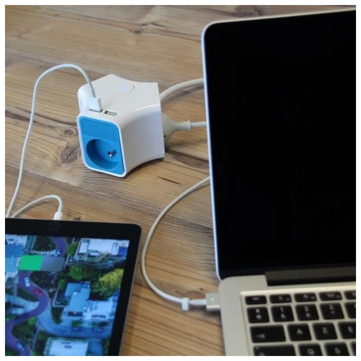 Chacon STAR USB 3X16A (FR)3G1,5mm2 1,5m Bleu- USB-C et A