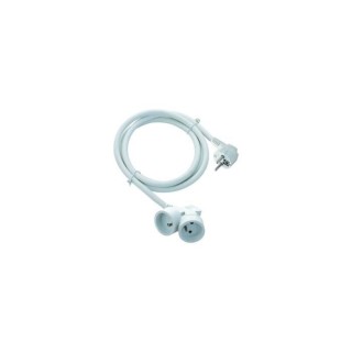 Chacon Prolongateur HO5VVF 3g1,5 3m dual head blanc (FR)