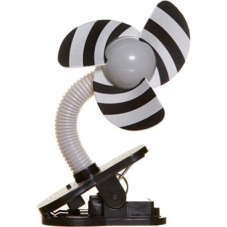 TEE-ZED VENTILATEUR DE POUSSETTE a CLIPSER - NOIR ET BLANC