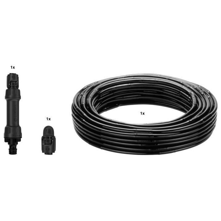 Kit d'initiation : 25 m de tuyau a goutteurs incorporés et bouchon fi