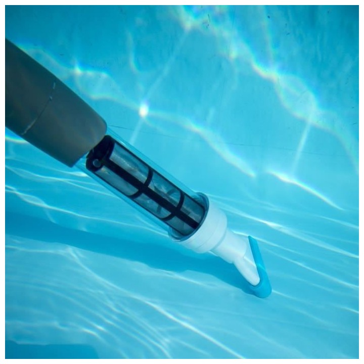 GRE - Nettoyeur de fond a batterie pour piscine - Avec manche télésc