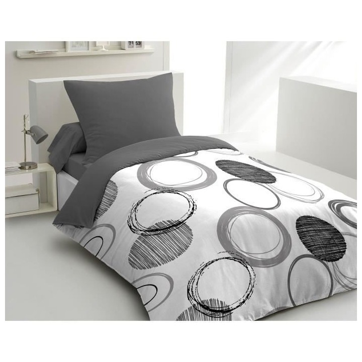 Parure de couette microfibre Audace - 1 housse de couette 140x200 cm +