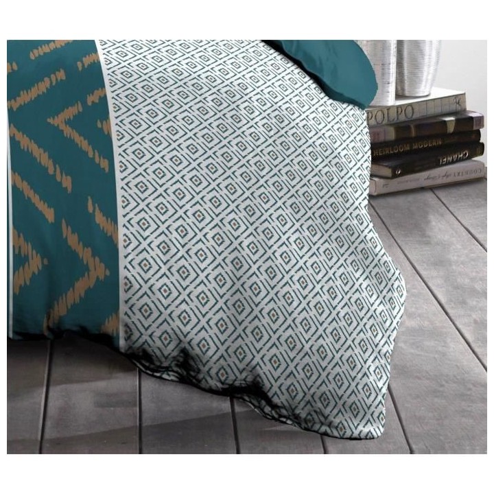 Parure de couette microfibre Ethno - 1 housse de couette 140x200 cm +
