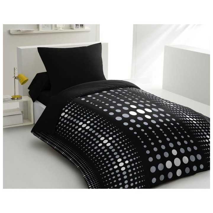 Parure de couette microfibre Steevy - 1 housse de couette 140x200 cm +