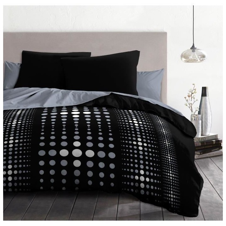 Parure de couette microfibre Steevy - 1 housse de couette 240x260 cm +