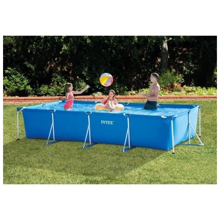 Intex - 28274NP - Kit piscine metal frame junior rectangulaire tubulai