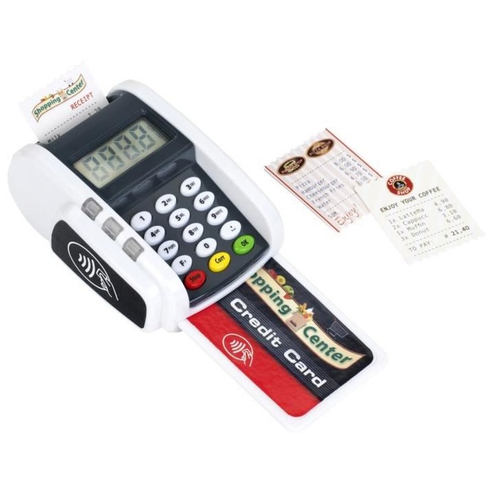 Terminal de paiement électronique avec carte bancaire et tickets de c