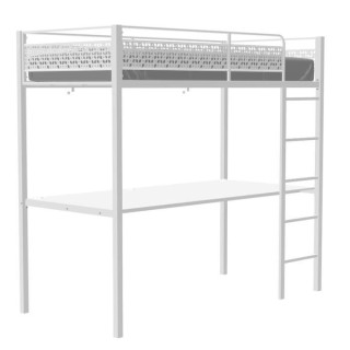 Lit mezzanine EDIBUR 90 x 190 cm - Blanc