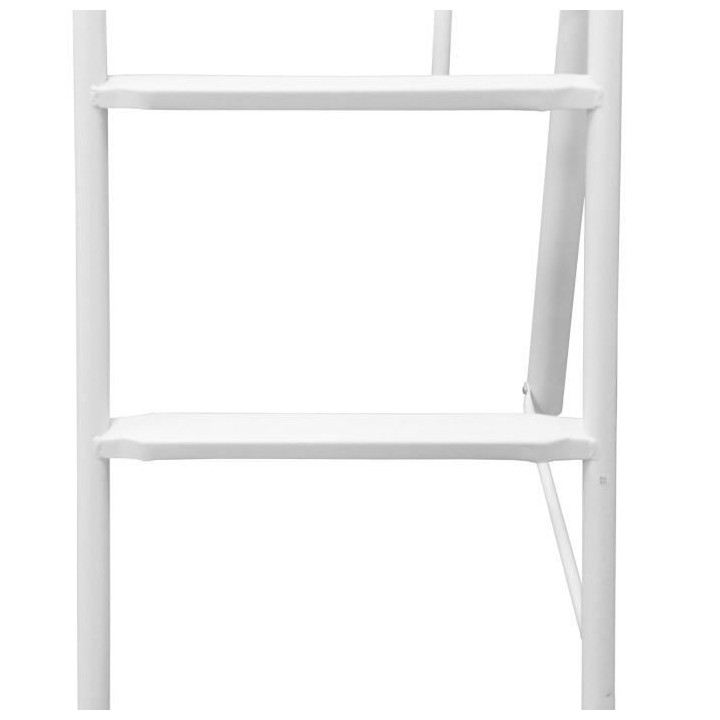 Lit mezzanine ELIOT 140 x 190 cm - Métal - Sommier inclus - Blanc