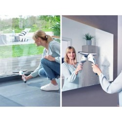 LEIFHEIT 51035 - Aspirateur a vitres et salle de bains Nemo - Réservoir 60ml - Autonomie 45min - IPX7 - Design ergonomique et f