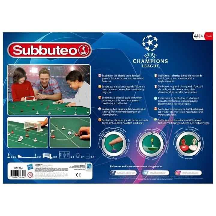 Ligue des Champions Jeux de société SUBBUTEO