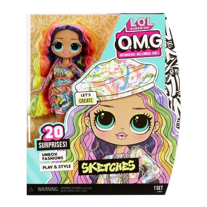 L.O.L. Surprise OMG - Série 6 - Poupée Mannequin - Sketches - Contie