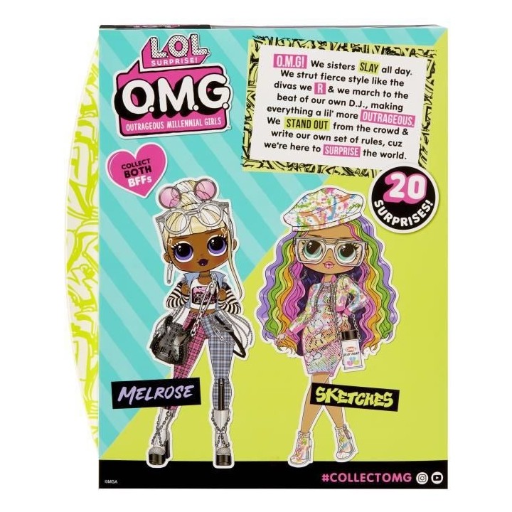 L.O.L. Surprise OMG - Série 6 - Poupée Mannequin - Sketches - Contie