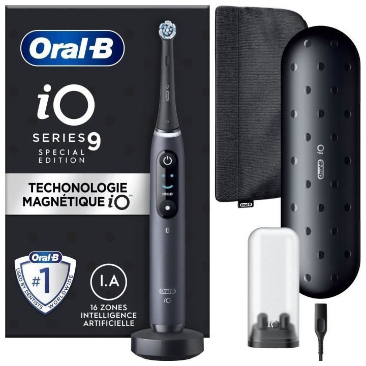Brosse a Dents Électrique Oral-B iO 9 - Noire - connectée Bluetooth,