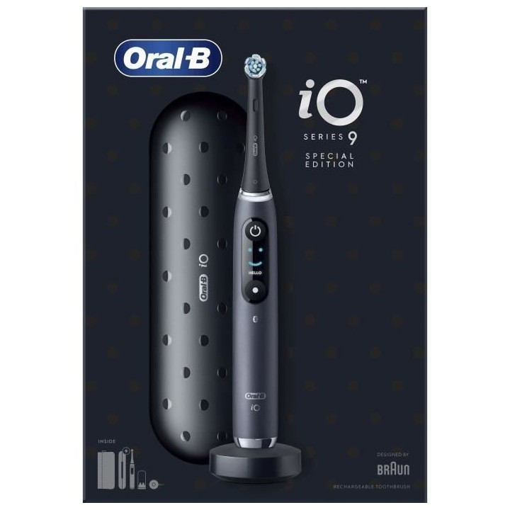 Brosse a Dents Électrique Oral-B iO 9 - Noire - connectée Bluetooth,
