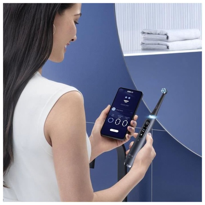 Brosse a Dents Électrique Oral-B iO 9 - Noire - connectée Bluetooth,