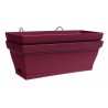 Jardiniere pour balcon - Jardiniere avec support - 49x28x20,5 cm - Contenance 11 litres - Coloris Griotte - PoeTIC