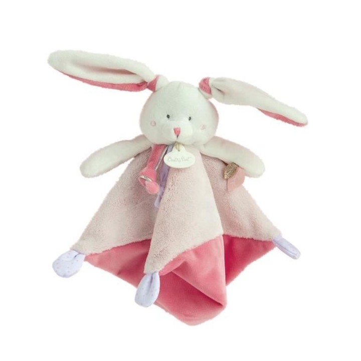 BABY NAT' Les layettes - Doudou lapin 25 cm - rose