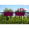 Jardiniere pour balcon - Jardiniere avec support - 49x28x20,5 cm - Contenance 11 litres - Coloris Griotte - PoeTIC