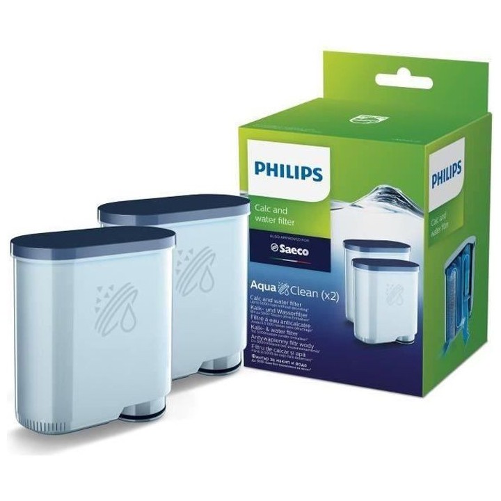 PHILIPS CA6903/22 Lot de 2 filtres a eau et a calcaire AquaClean