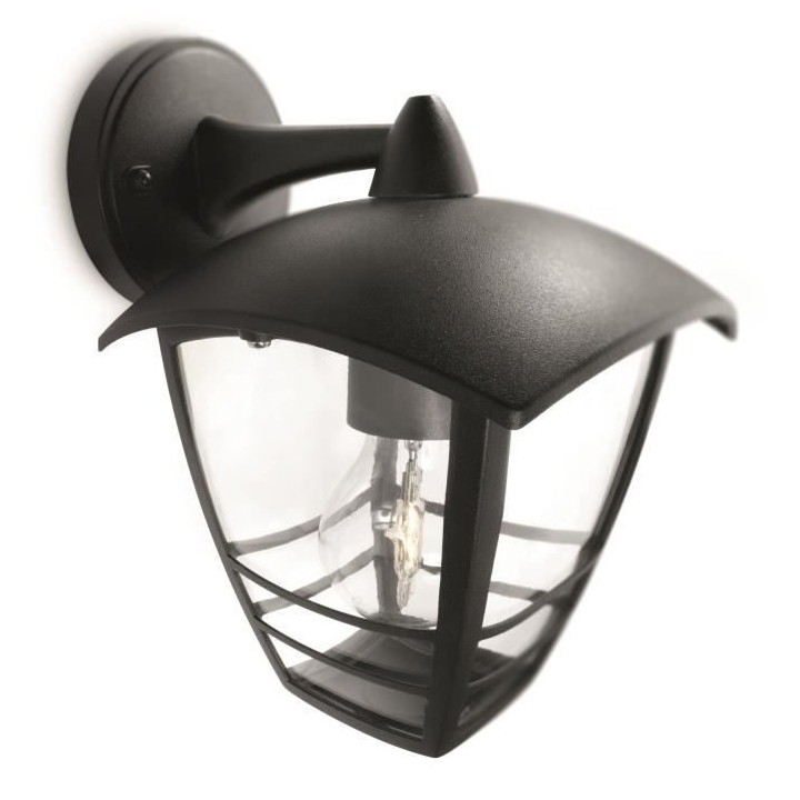 CREEK-Applique d'extérieur Descendante Métal H20cm Noir Philips
