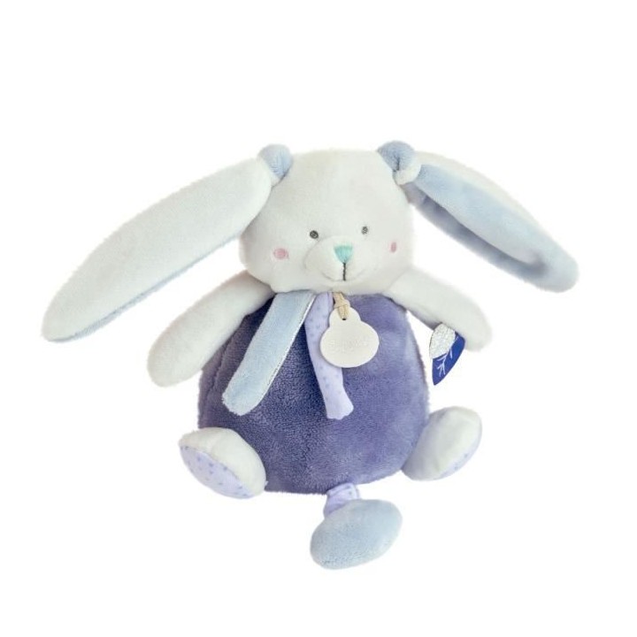 BABY NAT' Les layettes - Boîte a musique lapin 15 cm - bleu