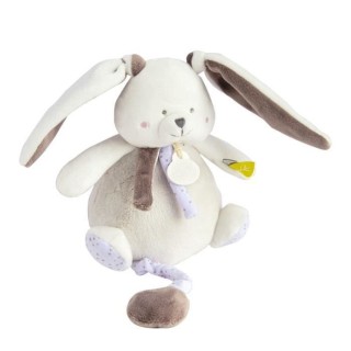 BABY NAT' Les layettes - Boîte a musique lapin 15 cm - gris