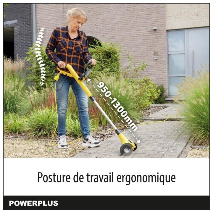 Désherbeur Téléscopique Électrique Powerplus POWXG6650 - Extracteu