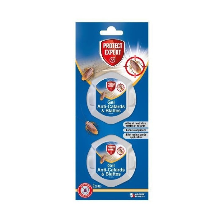 PROTECT EXPERT CAFBOIT2 Boites D'appat Special Cafards Et Blattes 2 X