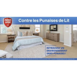 PROTECT EXPERT PUPAL1 | Anti-Punaises De Lits, Foudroyant, Pret a l'emploi 1L | Ne tache Pas | Efficacite Longue Duree, Puissant