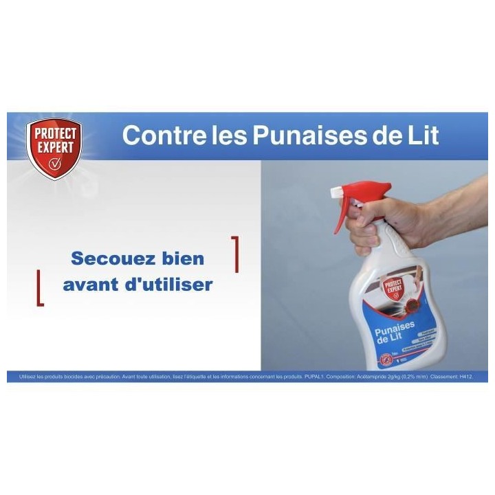 PROTECT EXPERT PUPAL1 | Anti-Punaises De Lits, Foudroyant, Pret a l'em