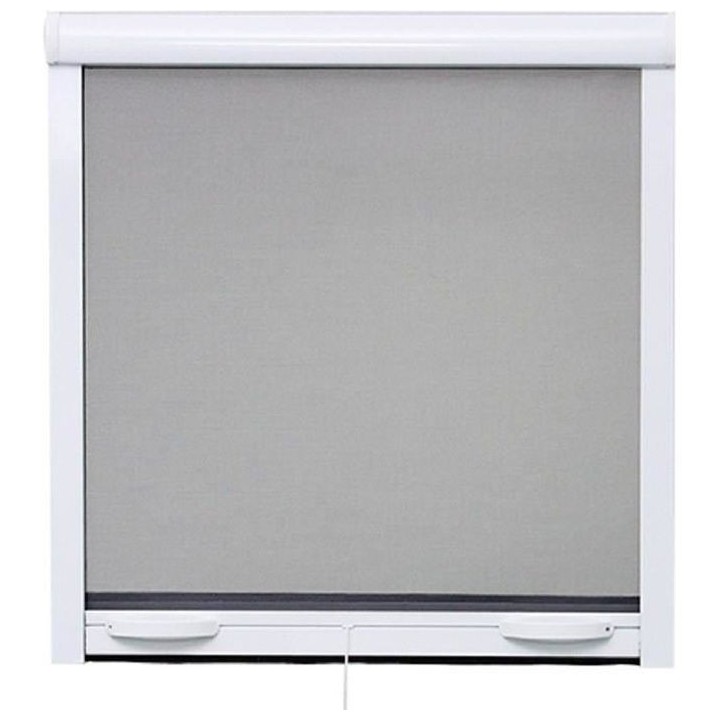 Moustiquaire de fenetre L125 x H145 cm en aluminium laqué blanc - Rec