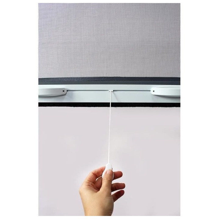 Moustiquaire de fenetre L125 x H145 cm en aluminium laqué blanc - Rec