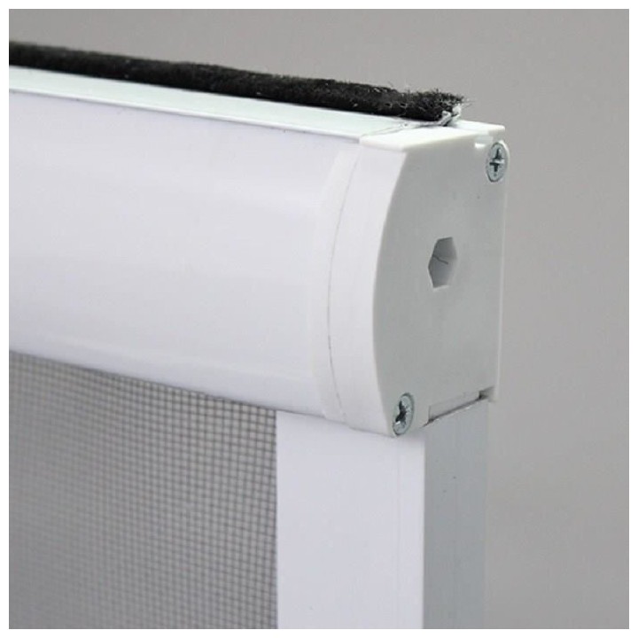 Moustiquaire de fenetre L125 x H145 cm en aluminium laqué blanc - Rec