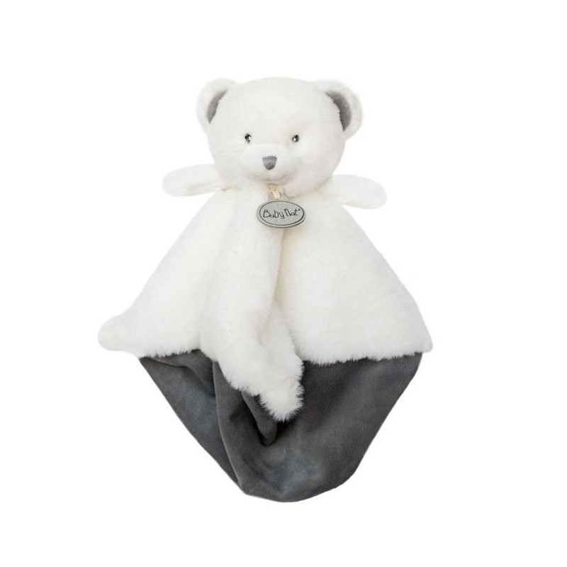 BABY NAT' Pap'ours - Doudou 25cm - blanc