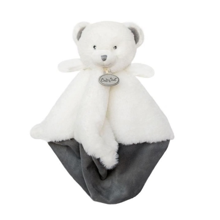 BABY NAT' Pap'ours - Doudou 25cm - blanc