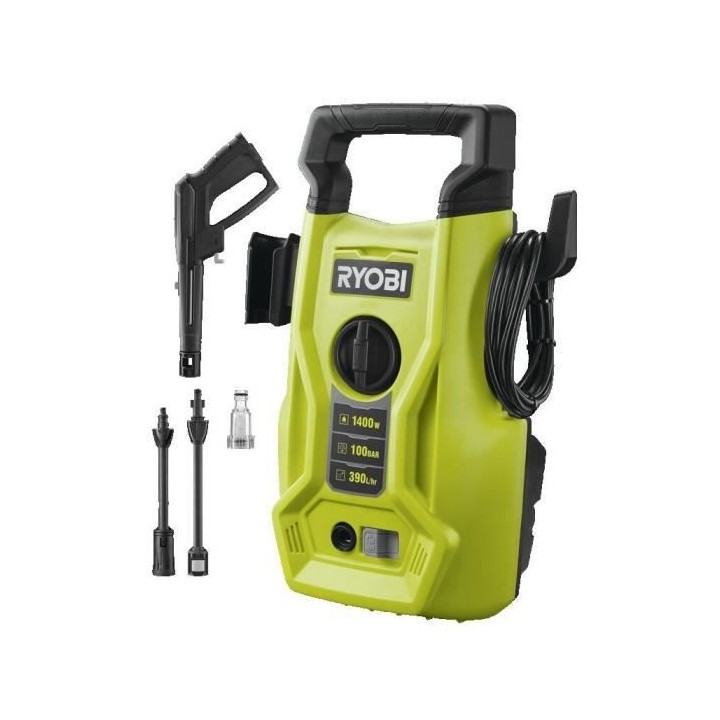 Nettoyeur haute pression RYOBI RY100PWA 1400 W - 100 bars - 360 L - fl
