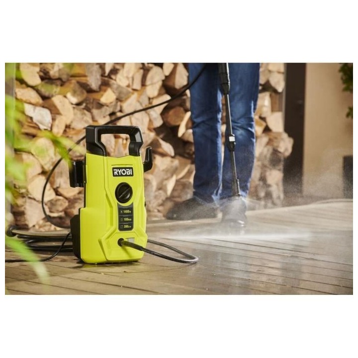 Nettoyeur haute pression RYOBI RY100PWA 1400 W - 100 bars - 360 L - fl
